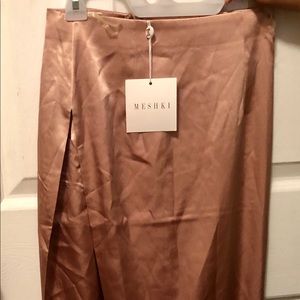 Meshki dusty brown/rose midi skirt. Size small